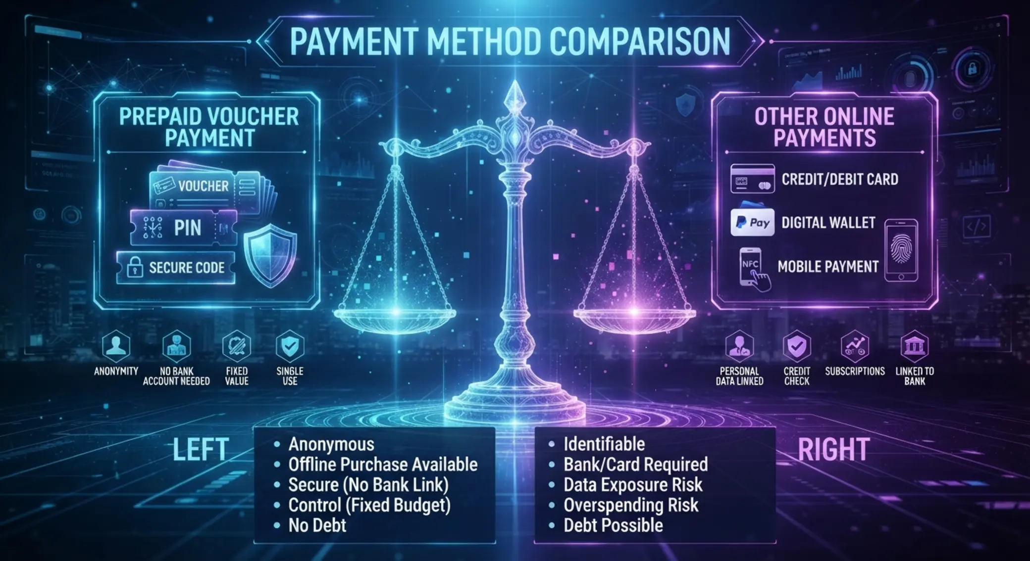 Paysafecard vs autres paiements en ligne Comparatif visuel entre Paysafecard et dâautres moyens de paiement en ligne