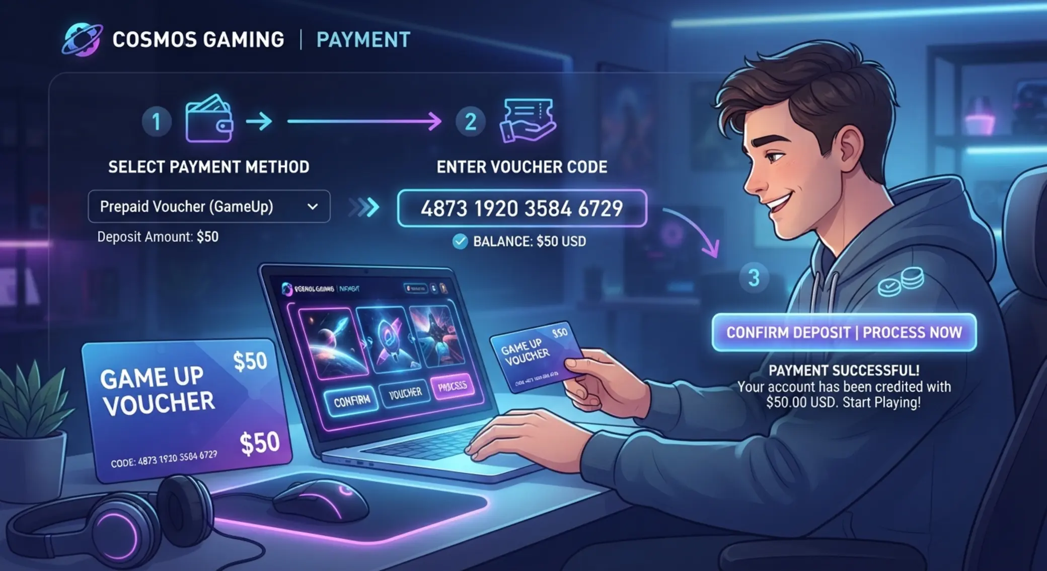 Ătapes dâun dĂ©pĂŽt Paysafecard Ătapes dâun dĂ©pĂŽt avec ticket prĂ©payĂ© sur une interface en ligne