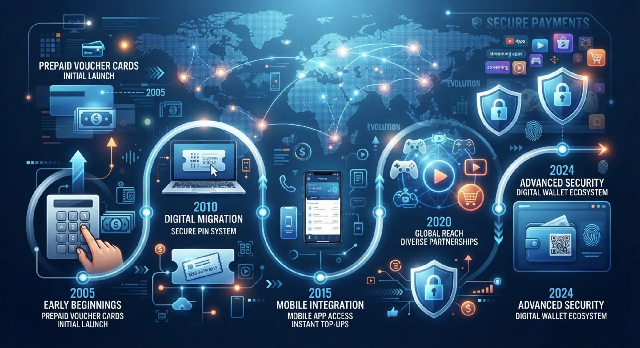 Histoire et évolution de paysafecard Illustration de l’évolution internationale de paysafecard